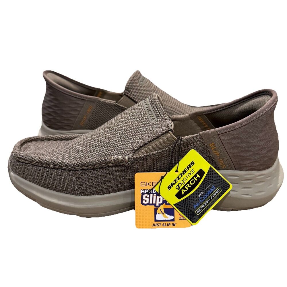 Skechers Men's Slip-Ins Parson Ralven Shoes Taupe Size 7.5 Walking/Comfort